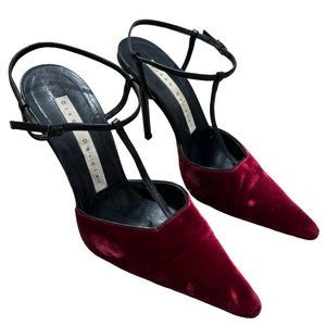 Diego Dolcini Bordeaux Velvet Heels